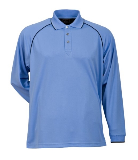 Picture of Stencil Mens Cool Dry Polo Shirt Long Sleeve